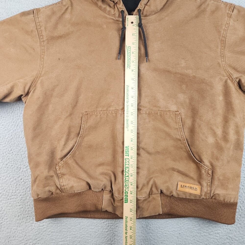 Canvas Active Workwear Hooded Jacket Mens Extra Large Quilted Distress Bomber - Picture 3 of 16
